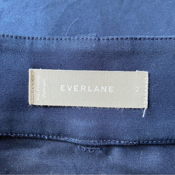 NWOT EVERLANE Navy BlueButton Front A-Line Skirt size 2 - Picture 6 of 9